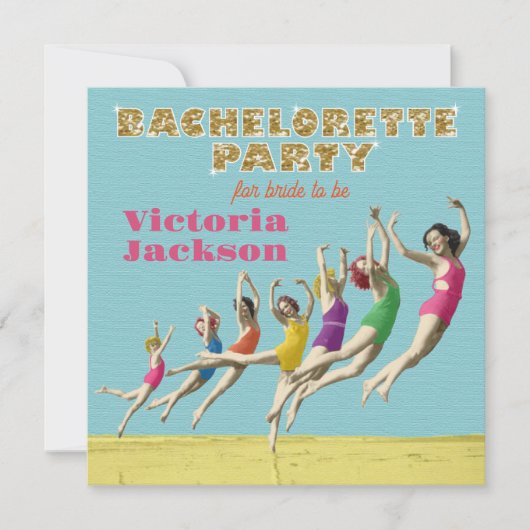 Bachelorette Weekend Getaway Party Invitations (Devant)