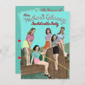 Bachelorette Weekend Getaway Party Invitations (Devant / Derrière)