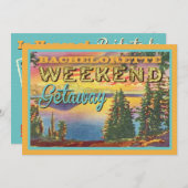 Bachelorette Weekend Getaway Party Invitations (Devant / Derrière)