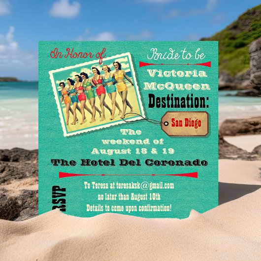 Bachelorette Weekend Getaway Party Invitations