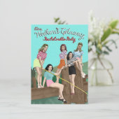 Bachelorette Weekend Getaway Party Invitations (Debout devant)