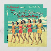 Bachelorette Weekend Getaway Party Kaart (Voorkant / Achterkant)