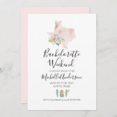 Bachelorette Weekend in Austin Texas Invitation (Devant / Derrière)