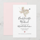 Bachelorette Weekend in Austin Texas Invitation Kaart (Voorkant / Achterkant)