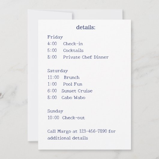 Bachelorette Weekend in Mexico Invitation (Dos)