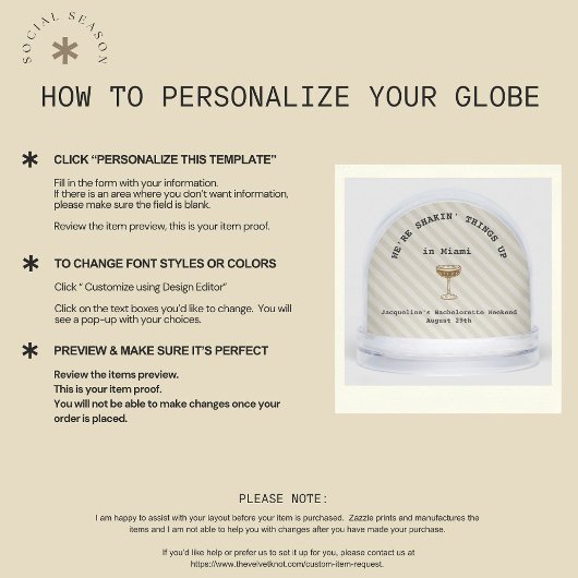 Bachelorette Weekend Invitation Confetti