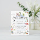 Bachelorette Weekend Itinerary | Charleston, SC Uitnodiging Briefkaart (Staand voorkant)