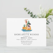 Bachelorette Weekend Itinerary Girl Kaart (Staand voorkant)