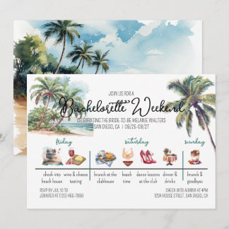 Bachelorette Weekend Itinerary I Tropical Kaart