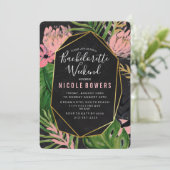 Bachelorette Weekend Itinerary Invitation Kaart (Staand voorkant)