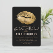 Bachelorette Weekend Itinerary Invitation Kaart (Staand voorkant)