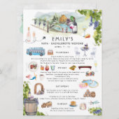 Bachelorette Weekend Itinerary | Napa Winery Kaart (Voorkant / Achterkant)