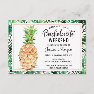 Bachelorette Weekend Itinerary Pineapple Tropisch Kaart
