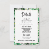 Bachelorette Weekend Itinerary Pineapple Tropisch Kaart (Achterkant)