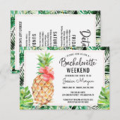 Bachelorette Weekend Itinerary Pineapple Tropisch Kaart (Voorkant / Achterkant)