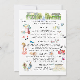 Bachelorette Weekend Itinerary Savannah, Georgië Kaart