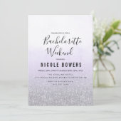 Bachelorette Weekend Lavender Invitation (Debout devant)