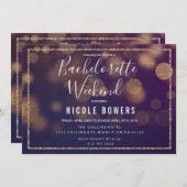 Bachelorette Weekend Lights Invitation (Devant / Derrière)