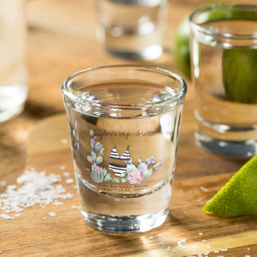 Bachelorette Weekend Party Favor Personalized Shot Shot Glas