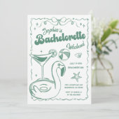 Bachelorette Weekend Party Groen Kaart (Staand voorkant)