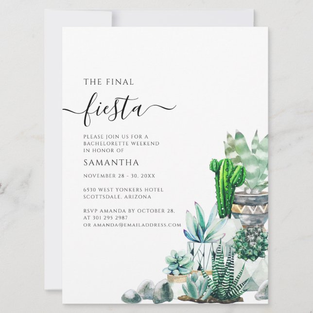 Bachelorette Weekend Party with Itinerary Cacti (Voorkant)