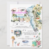 Bachelorette Weekend Reisplan | Miami Beach Kaart (Voorkant)