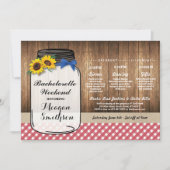 Bachelorette Weekend Route Bruids Jar Rood Kaart (Voorkant)