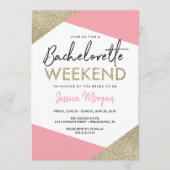 Bachelorette Weekend Route Roze en Goud Programma (Voorkant)