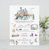 Bachelorette Weekend Route | Seattle Kaart (Staand voorkant)