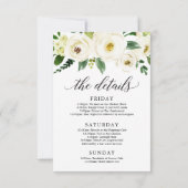 Bachelorette Weekend Route Witte Rozen Kaart (Achterkant)