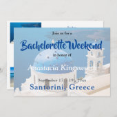 Bachelorette Weekend Santorini-meester Kaart (Voorkant / Achterkant)