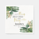 Bachelorette Weekend Servetten | Tropische Ringen (Voorkant)