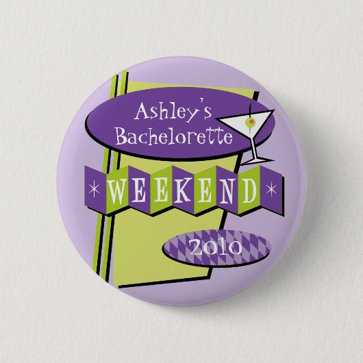 Bachelorette Weekend-toets Ronde Button 5,7 Cm (Voorkant)