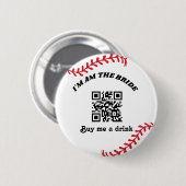 Bachelorette-weekendfeest met honkbal ronde button 5,7 cm (Voorkant /achterkant)