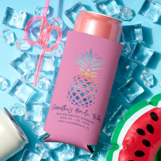 Bachelorette-weekendfeest Roze Ananas Script (Insitu Zomer)