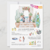 Bachelorette-weekendprogramma | Tropisch Mexico Kaart (Voorkant)