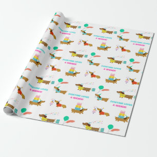 Bachelorette Wiener en Dachshund Theme Party Box Cadeaupapier