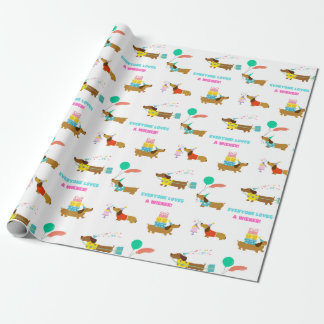 Bachelorette Wiener en Dachshund Theme Party Box Cadeaupapier
