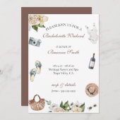 Bachelorette Winery Weekend Invitation (Devant / Derrière)