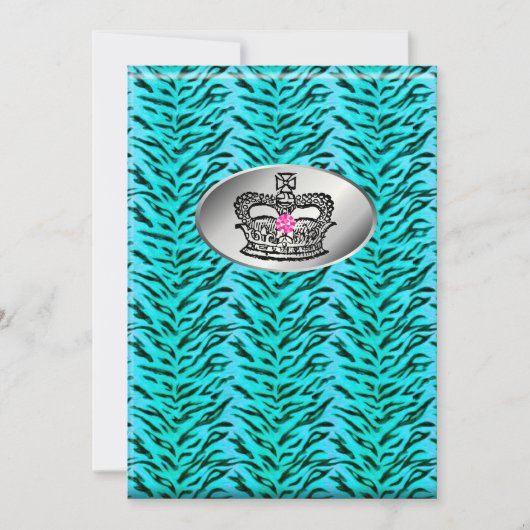 Bachelorette Zebra Jewelry Invitation de la Couron (Devant)