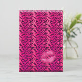 Bachelorette Zebra Jewelry Lips Invitation rose (Debout devant)