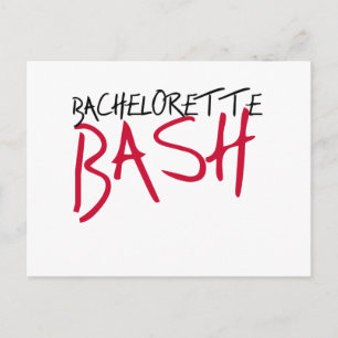 Bachelorette (zwart/rood) briefkaart