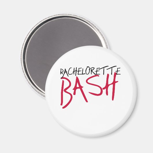 Bachelorette (zwart/rood) magneet (Voorkant / Achterkant)