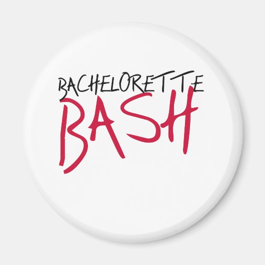 Bachelorette (zwart/rood) magneet (Voorkant)