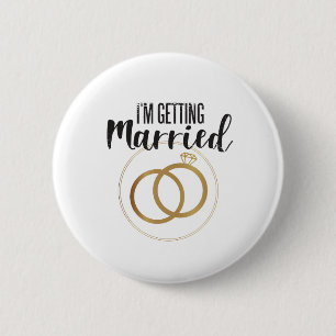 Bachelorettefeest, Ik ga trouwen Knop Ronde Button 5,7 Cm