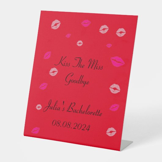 bachelorettepartijteken reclamebord met voetstuk (Voorkant)