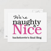 Bachelorettes Final Fling Pink Briefkaart (Voorkant / Achterkant)
