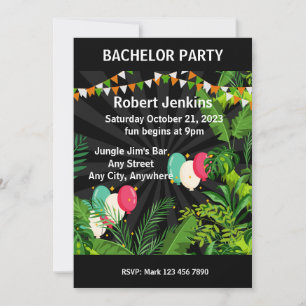 Bachelorfeest! Aanpasbare tekst Kaart