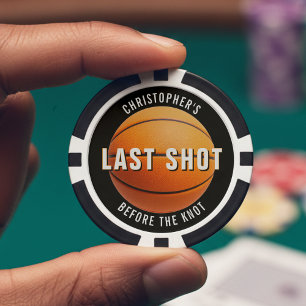 Bachelorfeest basketbal Laatste shot voor het huwe Poker Chips