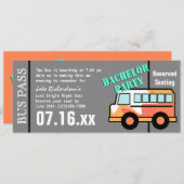 Bachelorfeest Buspas Oranje Kaart (Voorkant / Achterkant)